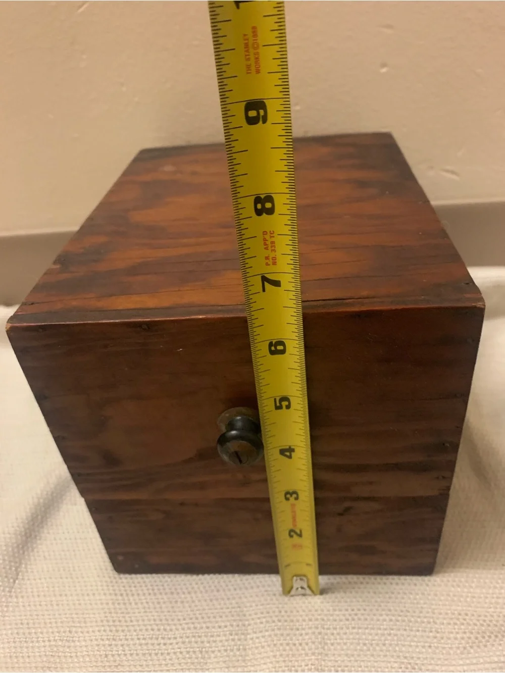Antique Wooden Recipe/Letter Organizer Box Primitive Folk Art 8 Slots Farmhouse